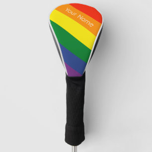 Diagonaler Regenbogen Stripter Individuelle Name Golf Headcover