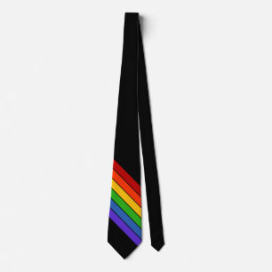 Diagonaler Regenbogenstreifen Krawatte