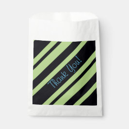 Diagonaler Streifen mit Grün Geschenktütchen