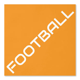 Diagonaler weißer FOOTBALL-Text auf hellorangefarb Tapete