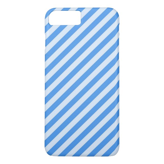 Diagonales Blau Striped Case-Mate iPhone Hülle (Rückseite)