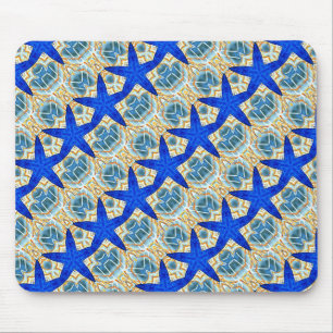 diagonales blaue Sterne mousepad