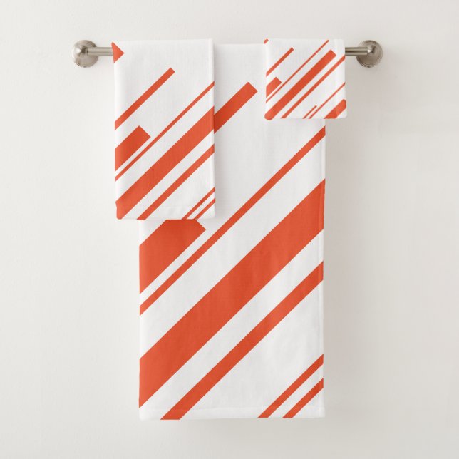 Diagonales en orange et blanc (En situation)