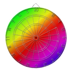 Diagonales Regenbogen-Gefälle Rot zu Grün Dartscheibe
