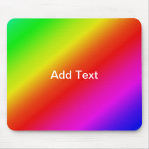 Diagonales Regenbogen-Gefälle Rot zu Grün Mousepad