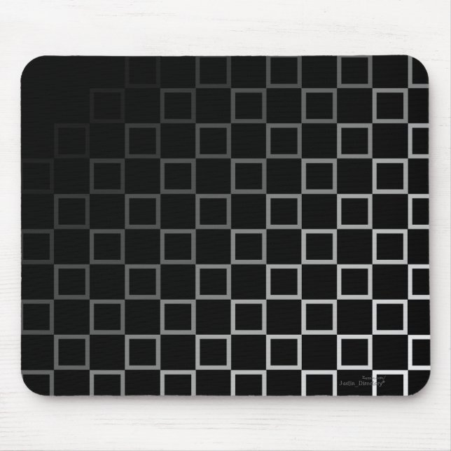 Diagonales Schwarzweiss-Spektrummuster mousemat Mousepad (Vorne)