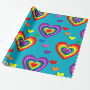 Diagonalregenbogenpapier Geschenkpapier