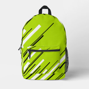 Diagonals - Kalkgrün Bedruckter Rucksack