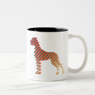 Diagonalstreif Zweifarbige Tasse