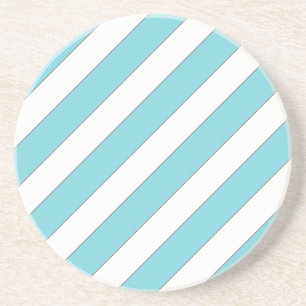 Diagonalstreifen hellblau sandstein untersetzer