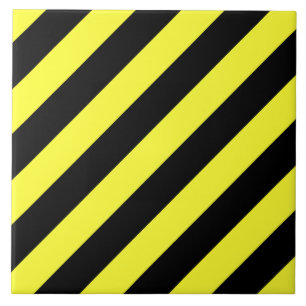 Diagonalstreifen schwarz und gelb fliese