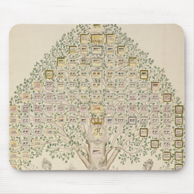 Diagramm der 97 Stationen der Regimente Mousepad (Vorne)