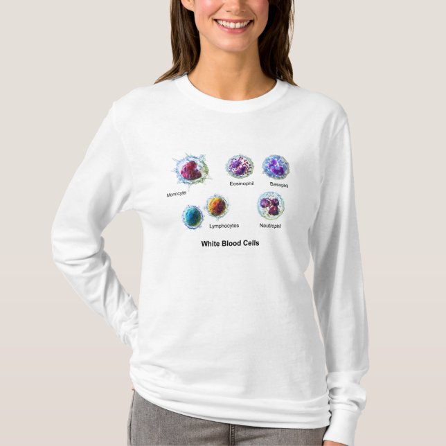 Diagramm der Blutkörperchen-Leukozyten T-Shirt (Vorderseite)