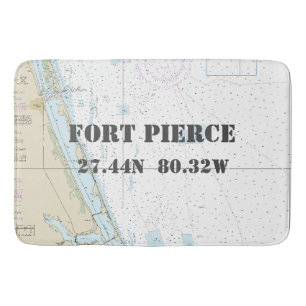 Diagramm der Länge der Länge des Nautic Fort Pierc Badematte
