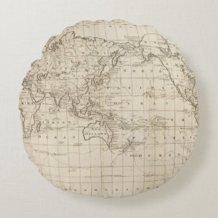 Diagramm der Welt Rundes Kissen