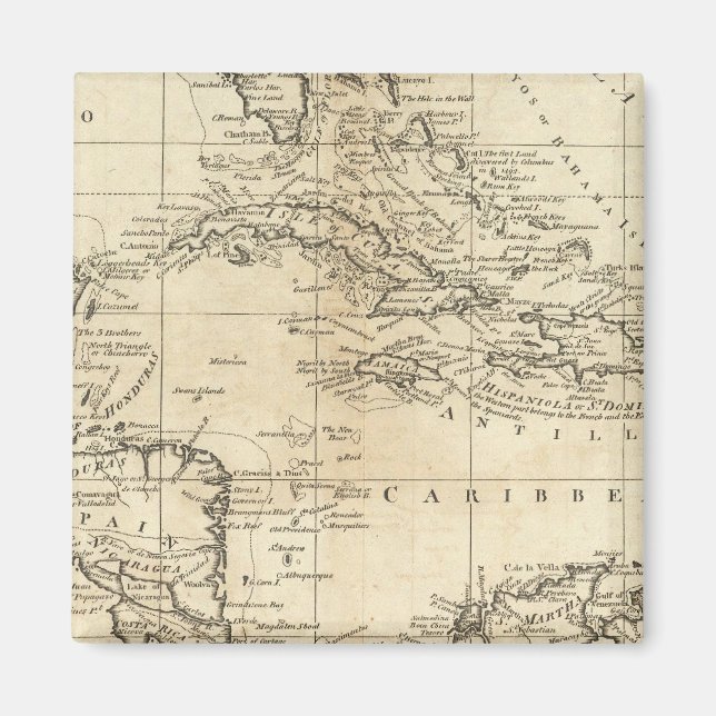 Diagramm der Westindischen Inseln 2 Magnet (Vorne)
