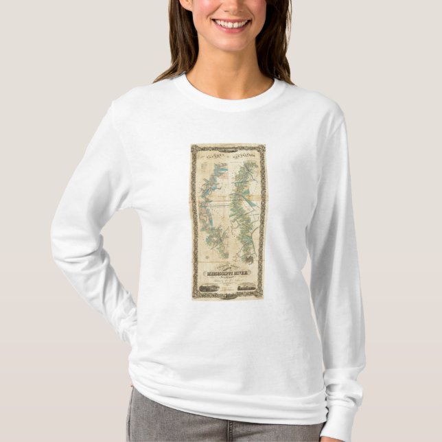 Diagramm des unteren Fluss Mississipi T-Shirt (Vorderseite)