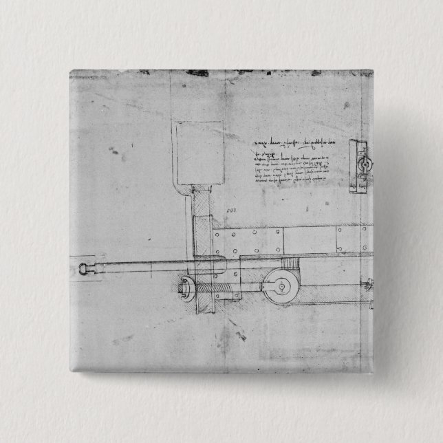 Diagramm eines mechanischen Bolzens Button (Vorderseite)