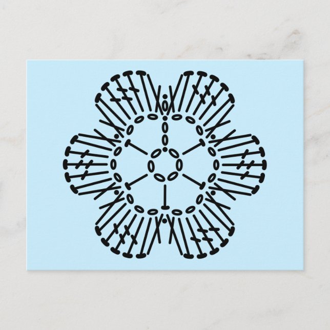 Diagramm für Blume - Benutzerdefinierter Hintergru Postkarte (Vorderseite)