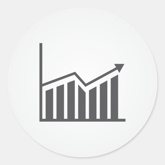 Diagramm-Icon-Business-Symbol-Diagramm Runder Aufkleber (Vorderseite)