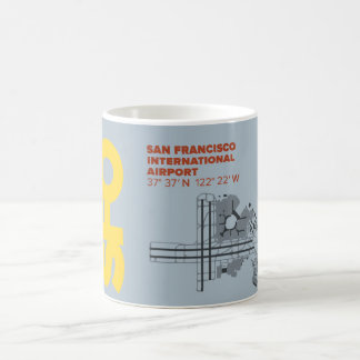 Diagramm-Karte San Francisco Flughafen-(SFO) Kaffeetasse