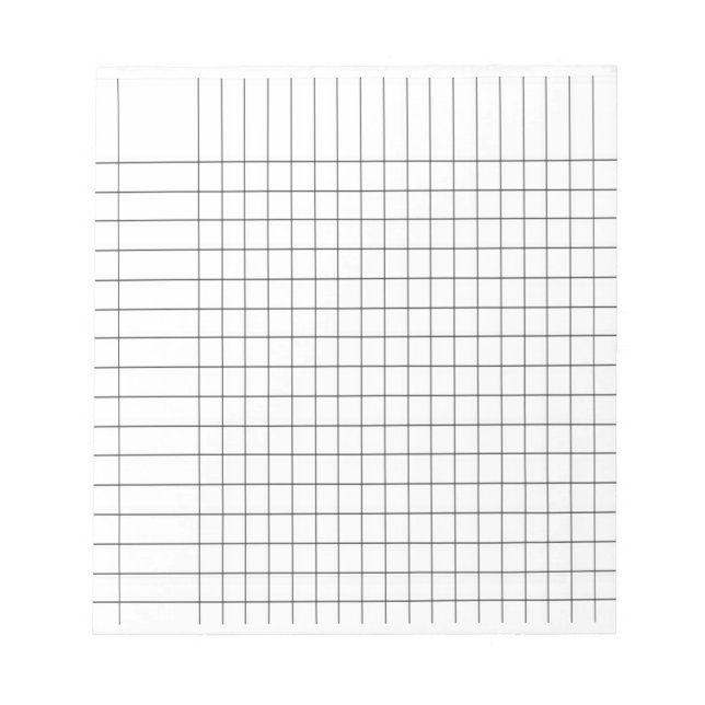 Diagramm mit Graphspalte Notizblock (Vorderseite)