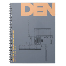 Diagramm-Notizbuch Denver-Flughafen-(HÖHLE) Notizblock