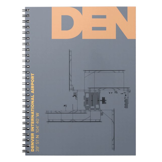 Diagramm-Notizbuch Denver-Flughafen-(HÖHLE) Notizblock (Vorderseite)