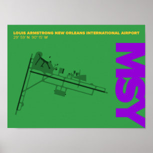 Diagramm-Plakat New- Orleansflughafen-(MSY) Poster