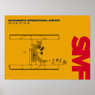 Diagramm-Plakat Sacramento-Flughafen-(SMF) Poster