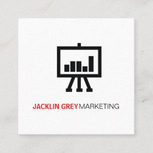 Diagramm-Symbol Quadratische Visitenkarte