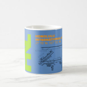Diagramm-Tasse Honolulu-Flughafen-(HNL) Kaffeetasse