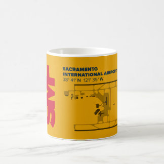 Diagramm-Tasse Sacramento-Flughafen-(SMF) Kaffeetasse