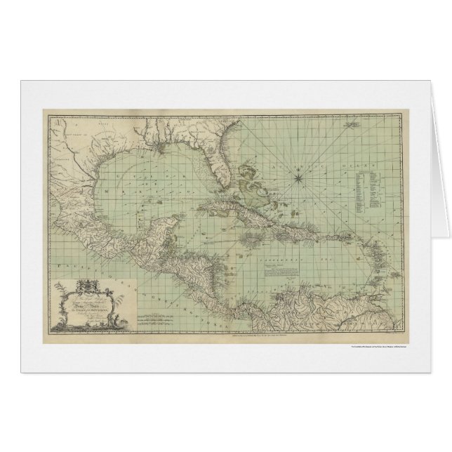 Diagramm von Antillen-Karte - 1774 (Vorderseite (Horizontal))