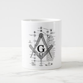 Diagramm von Freimaurergrad Jumbo-Tasse