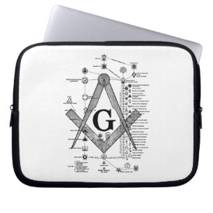 Diagramm von Freimaurergrad Laptopschutzhülle