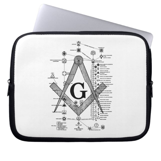 Diagramm von Freimaurergrad Laptopschutzhülle (Vorderseite)