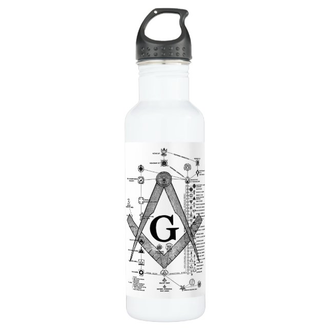 Diagramm von Freimaurergrad Trinkflasche (Vorderseite)
