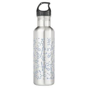 Diagramme de chimie motif bleu bouteille d'eau 710