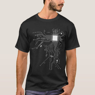 Diagramme de circuit processeur T-shirt classique