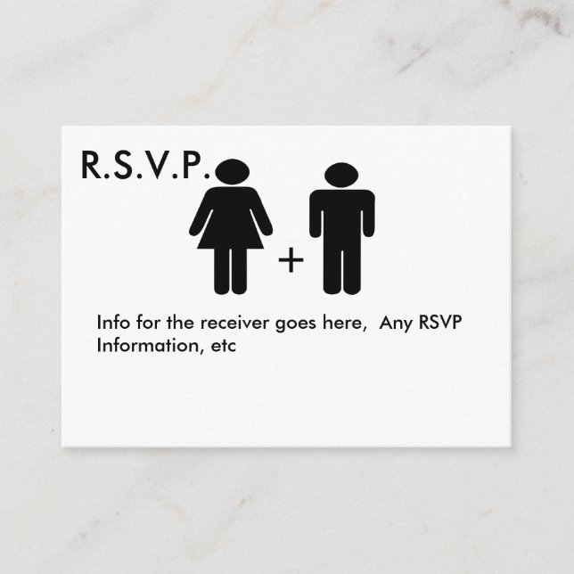 Diagramme de couple Carte RSVP amusante (Devant)