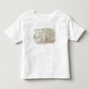 Diagramme der Maße und des Textes (Pergament) Kleinkind T-shirt