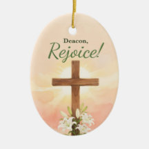 Diakon Osterfreude Kreuz und Lilien