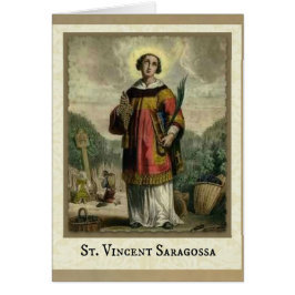 Diakon-u. Märtyrer-Karte St. Vincent Saragossa