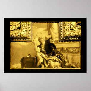 DIALEKTIK ,schwarz,goldgelb Poster