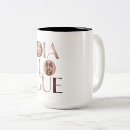 Dialog-Gesichter-Verlaufsbuchstaben-Tasse Zweifarbige Tasse
