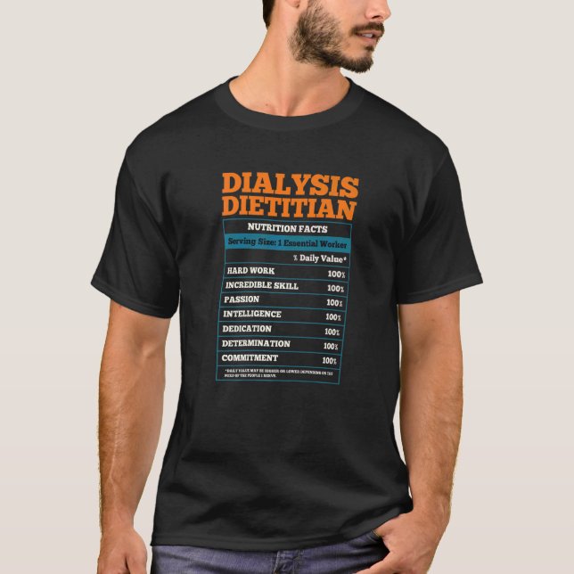 Dialyse Diätetische Diät Medizinische Ernährung Di T-Shirt (Vorderseite)