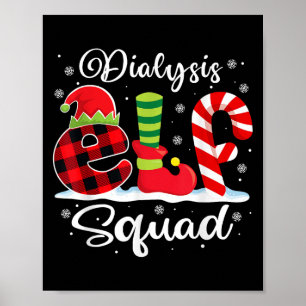 Dialyse Elf Squad Weihnachtsdialyse Nurse Matchi Poster