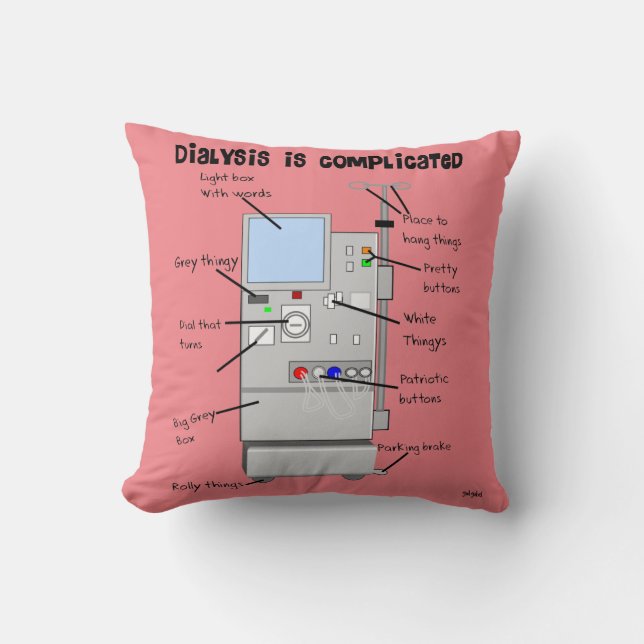 Dialyse Humour Coussin rose (Recto)