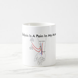 Dialyse ist Schmerz in meinem Zugang Kaffeetasse